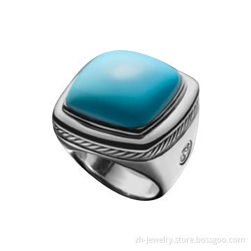 Fashion Silver Gemstone Rings, Different Style and Material Can be Made for Clients